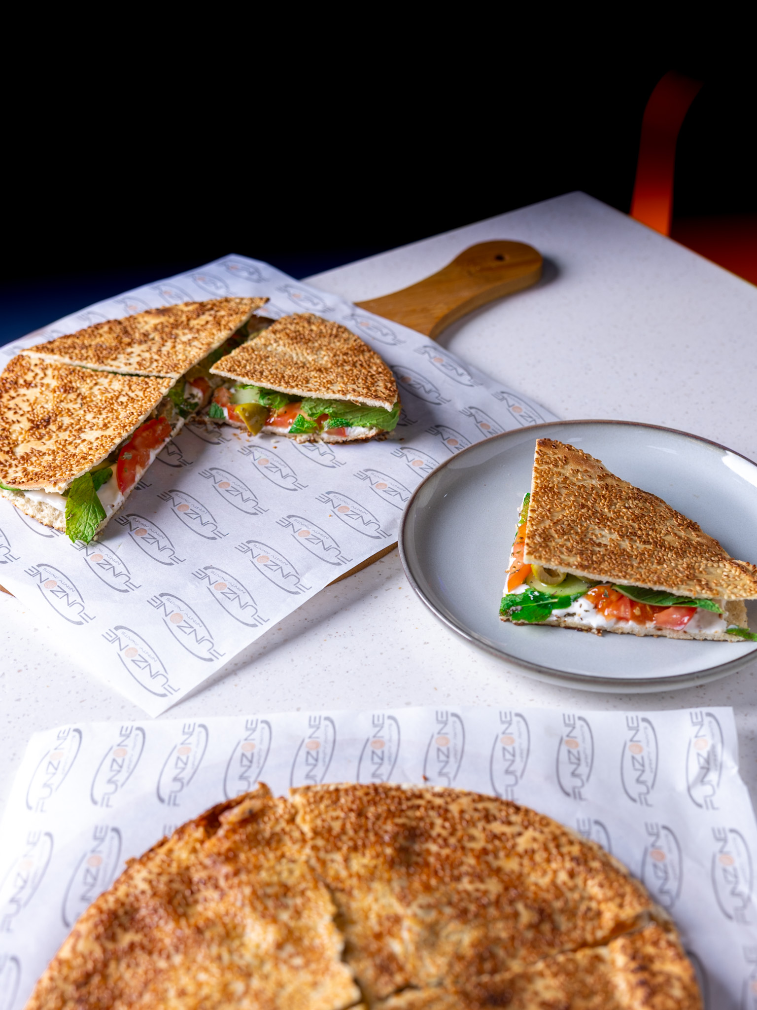 Burger - pizza - manakish - french fries - coffee - fresh and delicious fast food