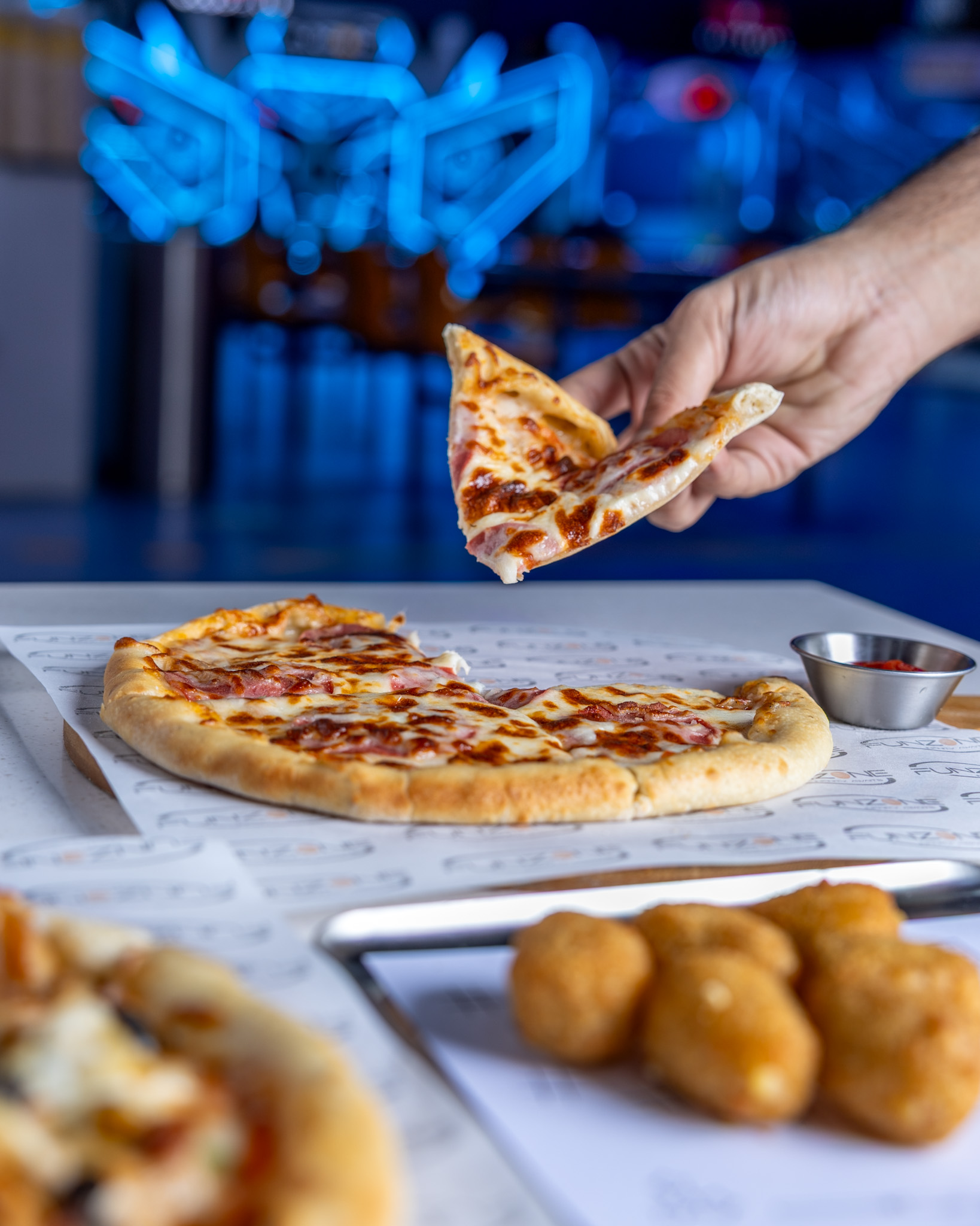 Burger - pizza - manakish - french fries - coffee - fresh and delicious fast food